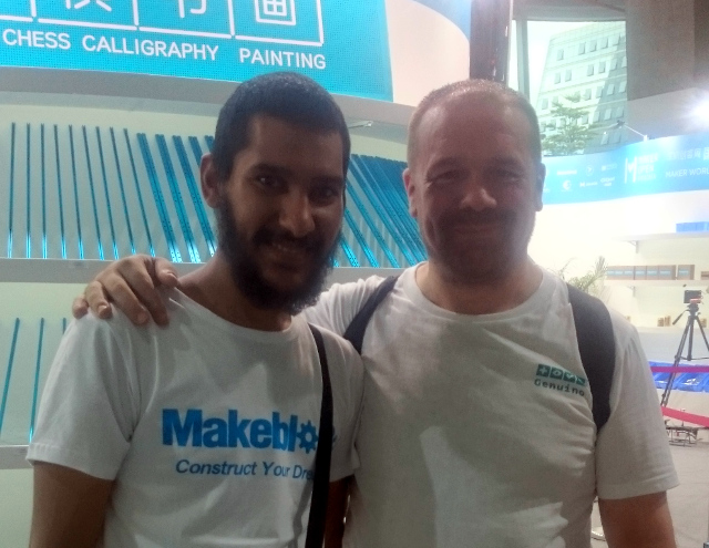 Muayyad Alsadi with Massimo Banzi.
